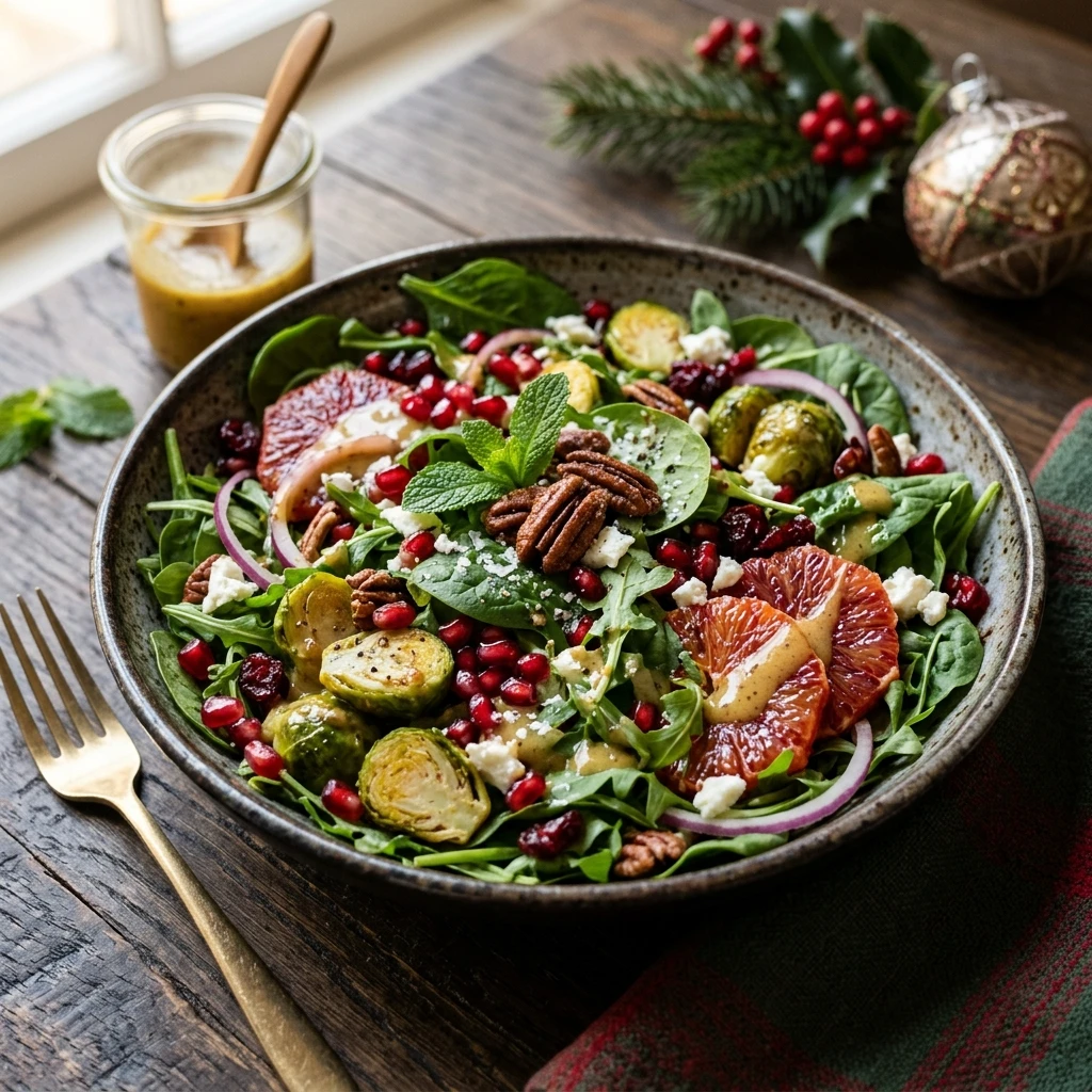 Christmas Salad with Honey Mustard Dressing
