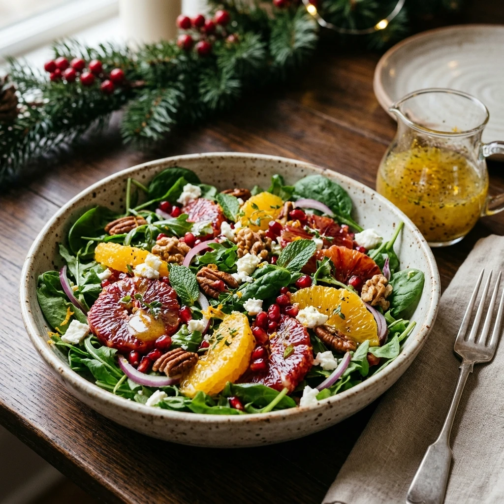 Christmas Salad with Orange Vinaigrette