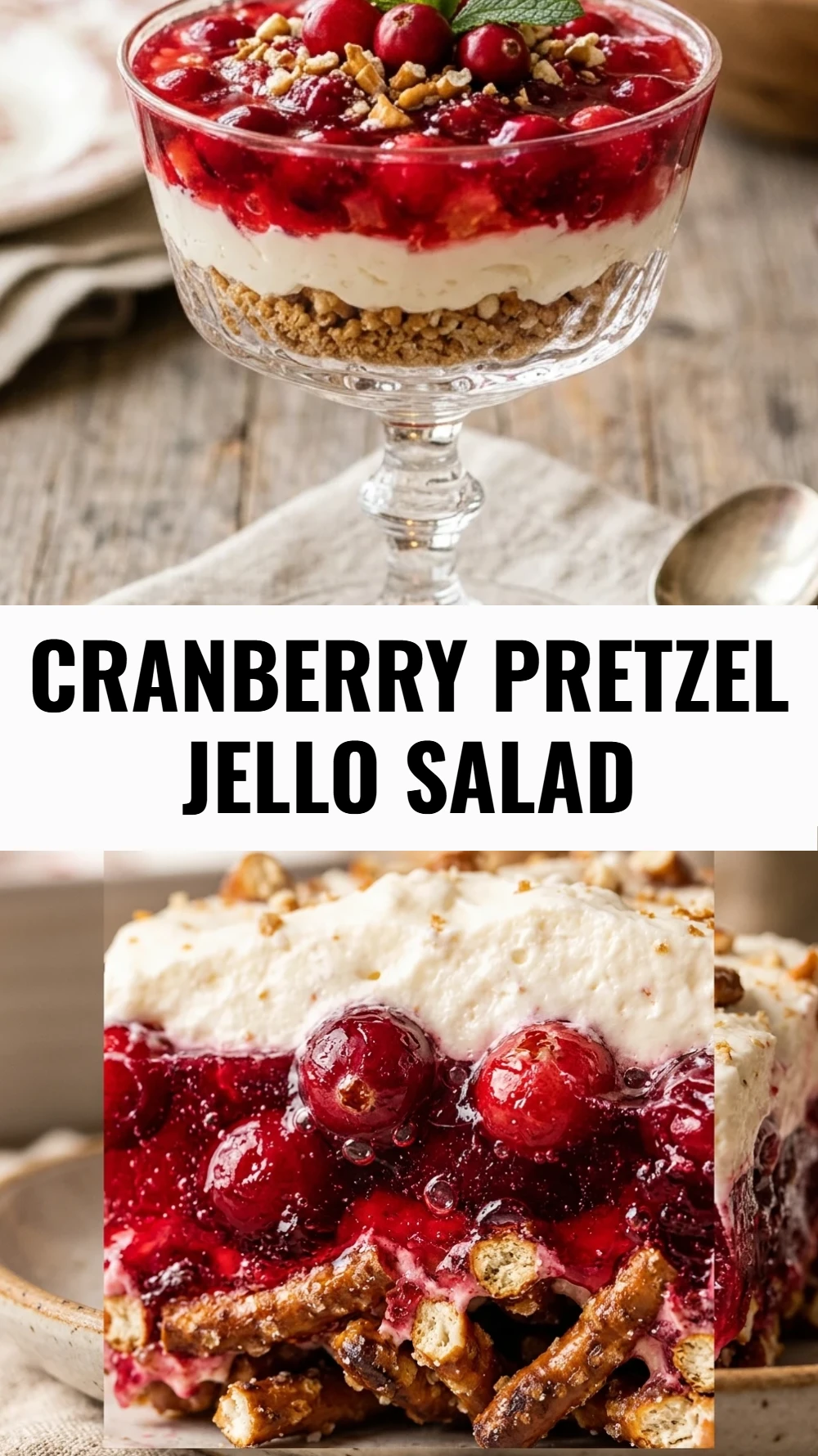 Cranberry Pretzel Jello Salad