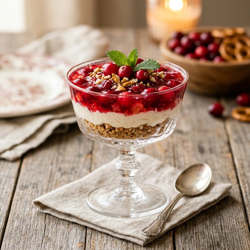 Cranberry Pretzel Jello Salad