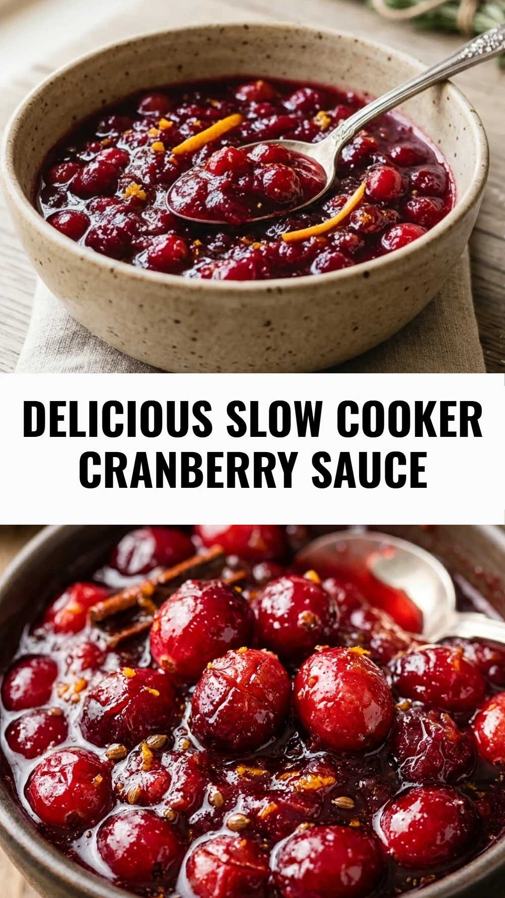 Delicious Slow Cooker Cranberry Sauce