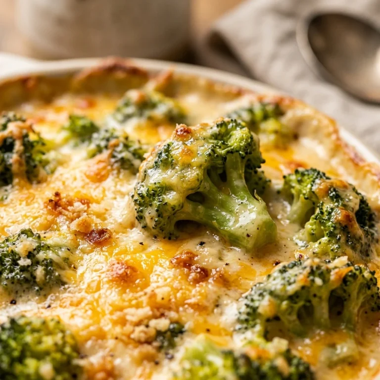 Easy & Creamy Broccoli Cheese Casserole