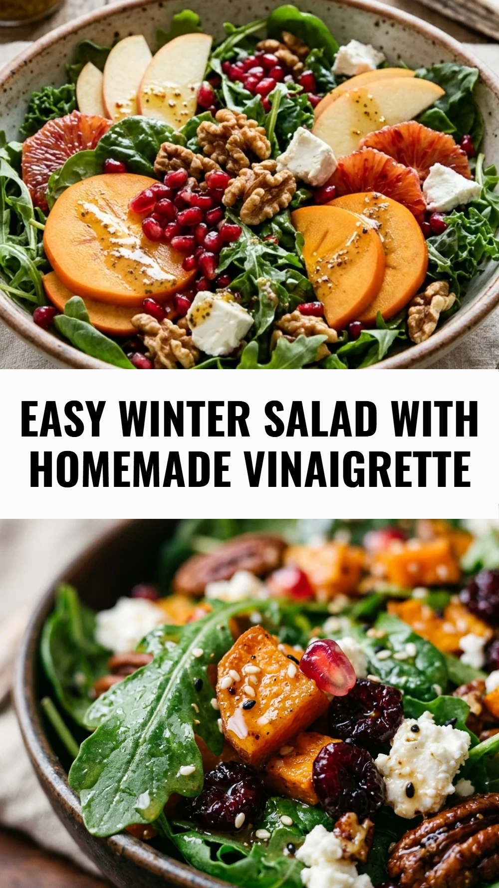 Easy Winter Salad with Homemade Vinaigrette