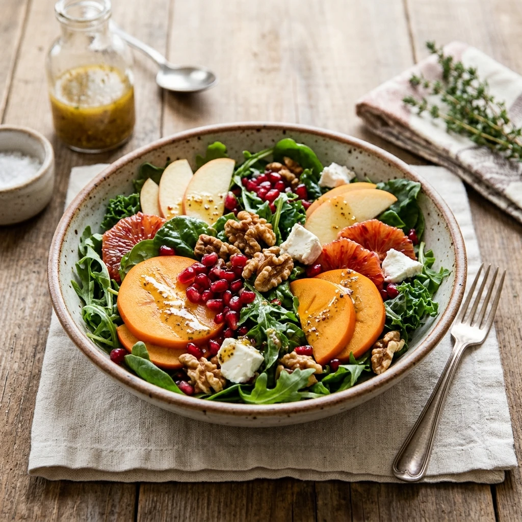 Easy Winter Salad with Homemade Vinaigrette