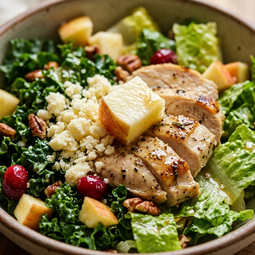 Fall Apple Cheddar Chicken Chopped Salad
