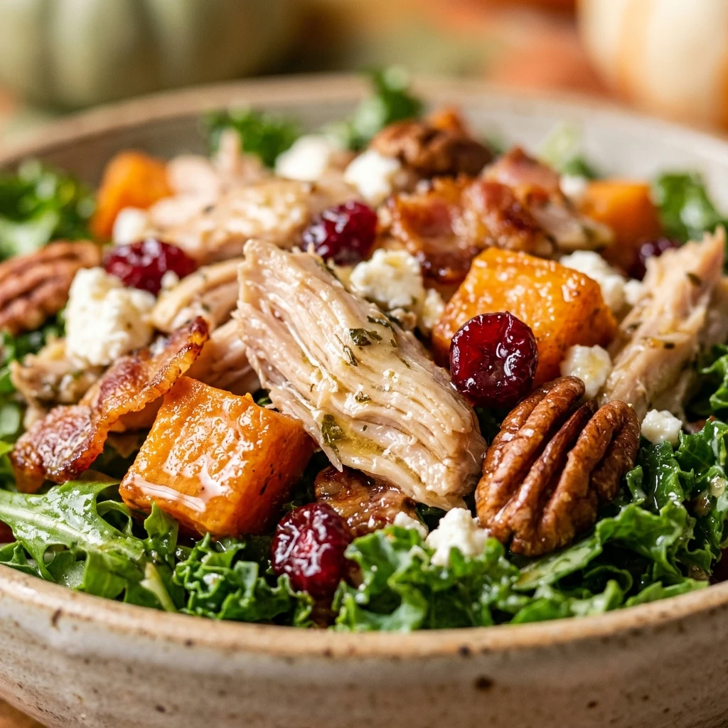 High Protein Fall Chicken Chopped Salad