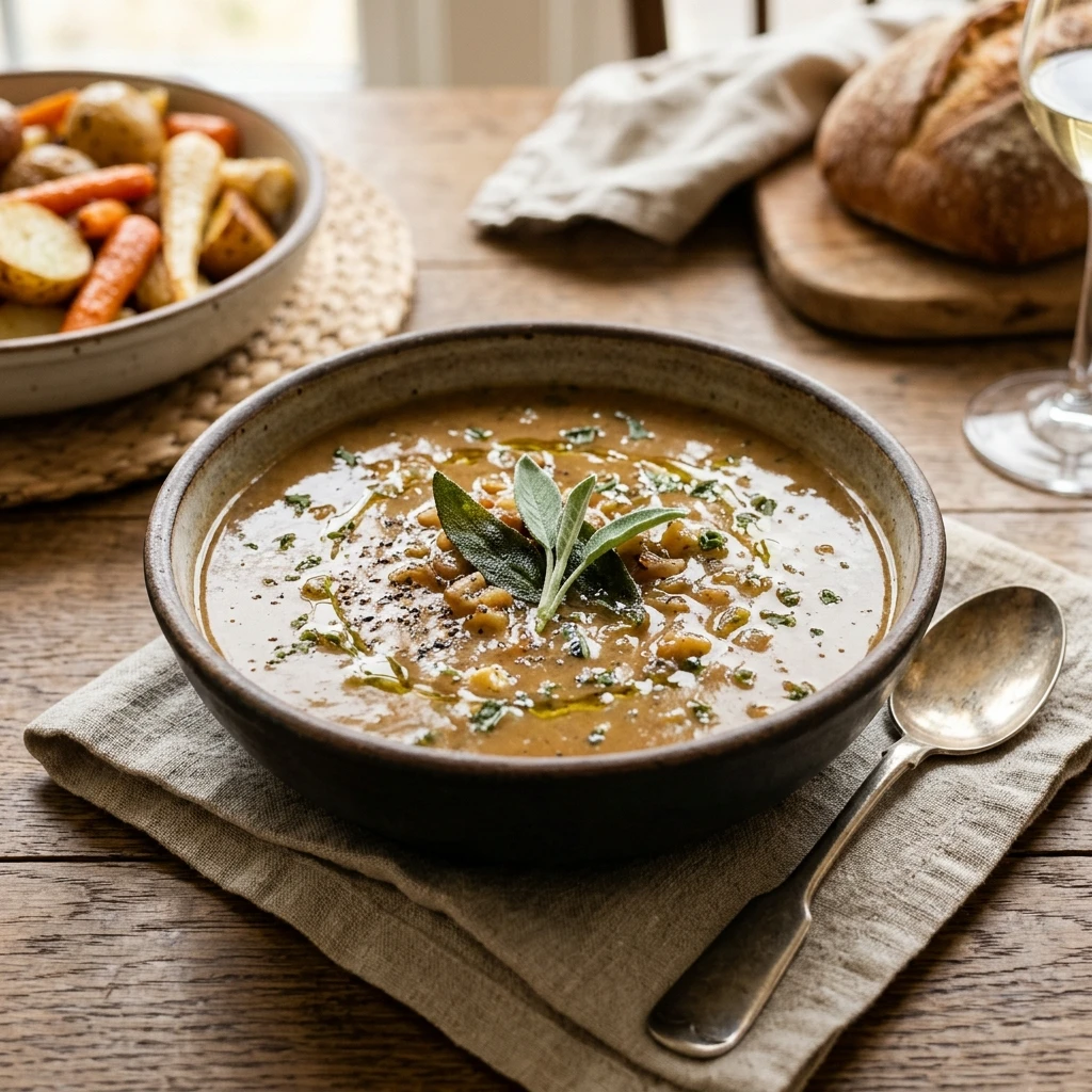Make-Ahead Cider and Sage Gravy