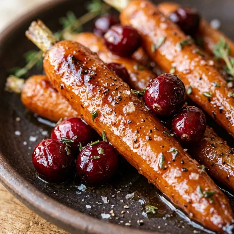 Maple Roasted Carrots with Cranberries