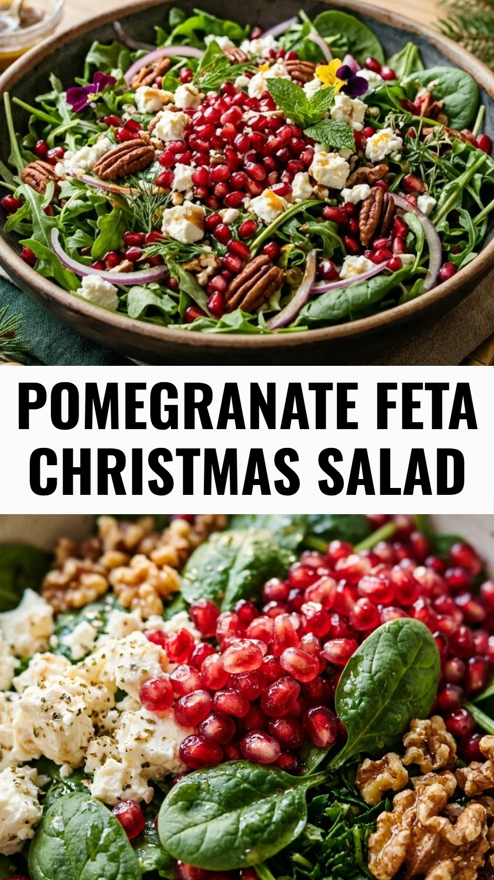 Pomegranate Feta Christmas Salad