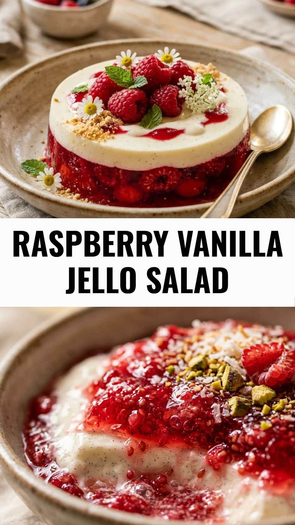 Raspberry Vanilla Jello Salad