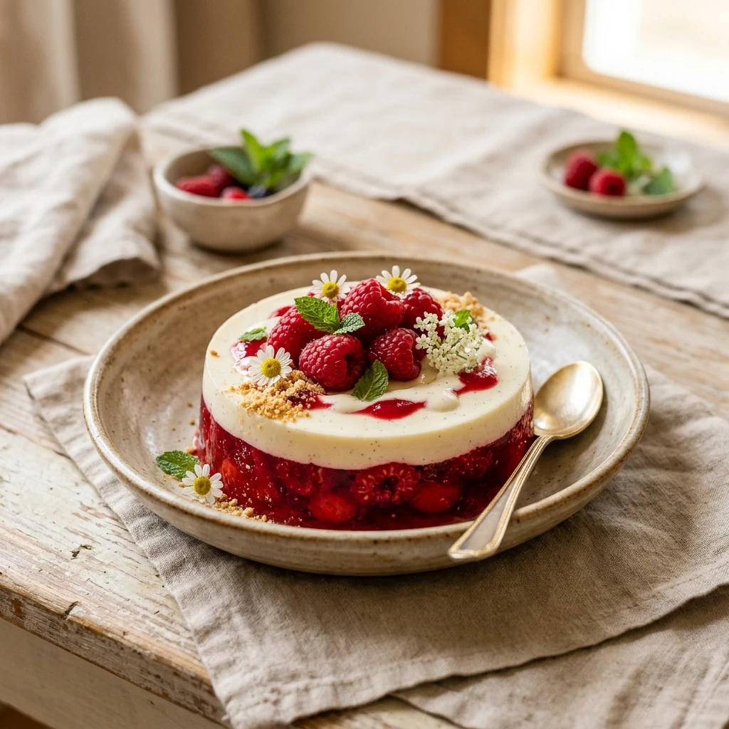 Raspberry Vanilla Jello Salad