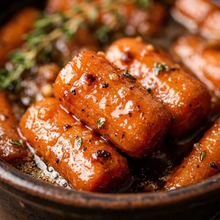 Slow Cooker Maple & Brown Sugar Glazed Carrots