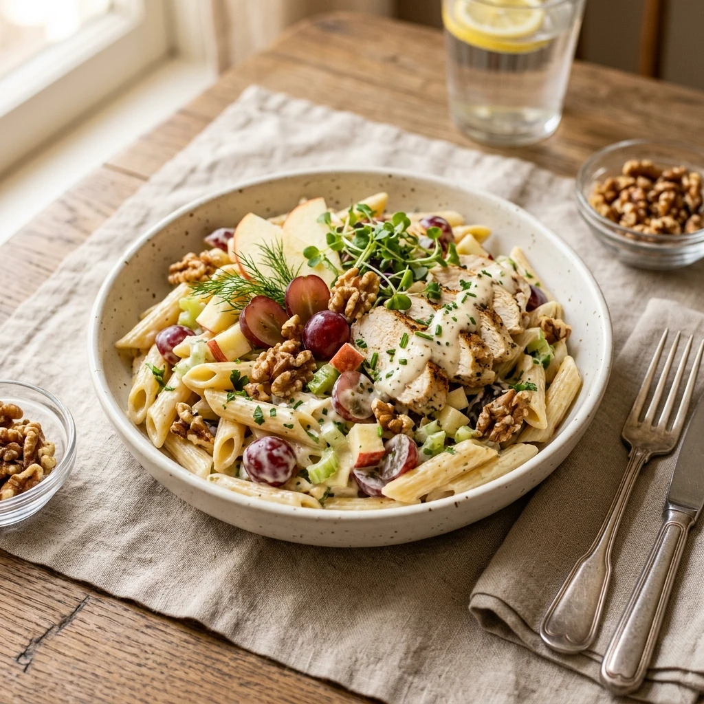Waldorf Chicken Pasta Salad
